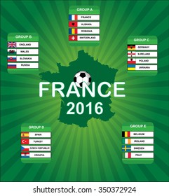 France 2016 group stages vector artwork 