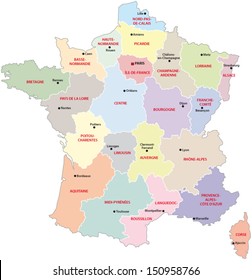 france administrative map