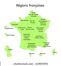 France Administrative Map With New Regions