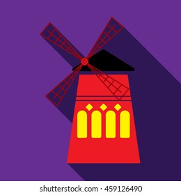 France architecture  flat design icon. Template element  for web and mobile applications.