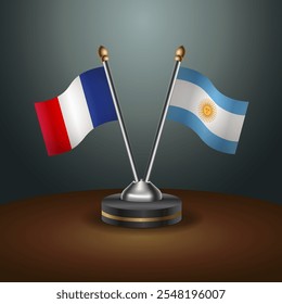 França e Argentina tabela sinaliza relação com fundo de gradiente. Ilustração de vetor