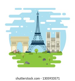 France Background Vector Illustration