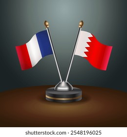 A tabela da França e do Bahrein sinaliza a relação com o plano de fundo do gradiente. Ilustração de vetor