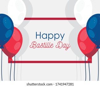 france balloons design, Happy bastille day and french theme Vector illustration