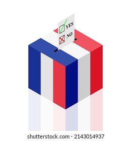 france ballot box. vector illustration