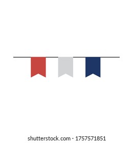 france banner pennant design, Happy bastille day and french theme Vector illustration