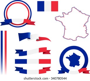 France Banner Set Set Vector Graphic Stock Vector (Royalty Free ...