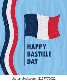 france bastille day cartel with french flag