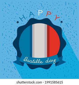 france Bastille day frame with flag