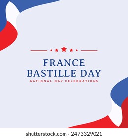 France bastille day independence day celebration graphics template