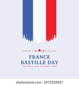 France bastille day independence day celebration graphics template