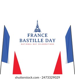 France bastille day independence day celebration graphics template