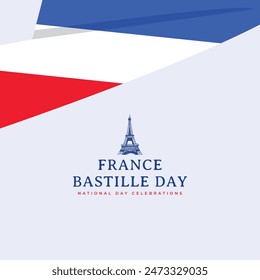 France bastille day independence day celebration graphics template