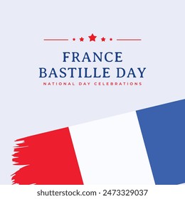 France bastille day independence day celebration graphics template