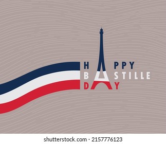 france bastille day poster with eiffel tower