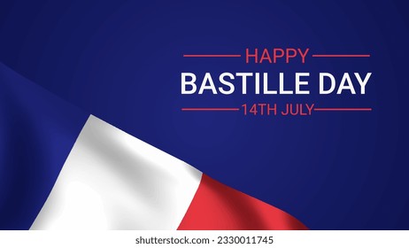 France Bastille day vector banner, greeting card. Creative vector Illustration,Card,Banner Or Poster For The French National Day.Happy Bastille Day