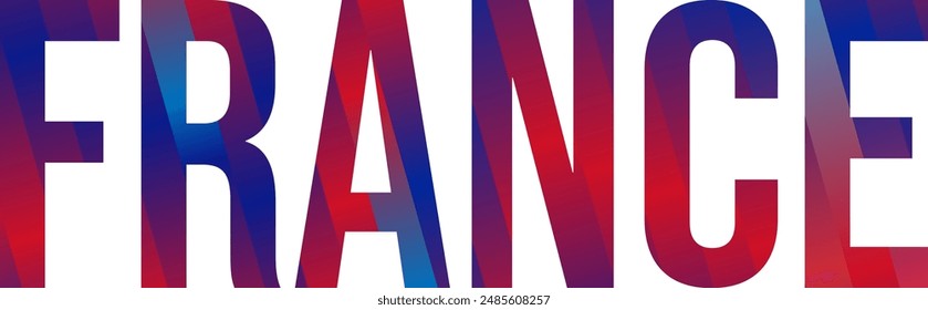 France beautiful reeded gradient effect modern text design