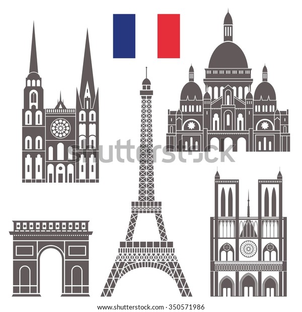 France Buildings Set Abstract France Buildings Stock Vector (Royalty ...