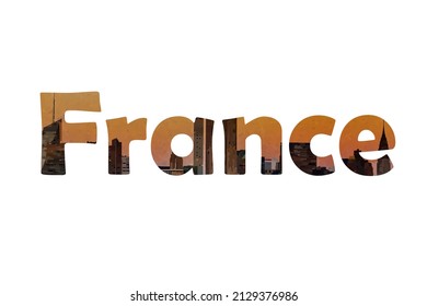 france. Colorful typography text banner. Vector the word france