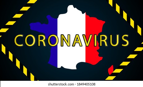 France Coronavirus Map COVID-19 Pandemic Vector.Coronavirus outbreak. vector illustration EPS10.