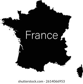 France Country Flag And Map Vector Art Design