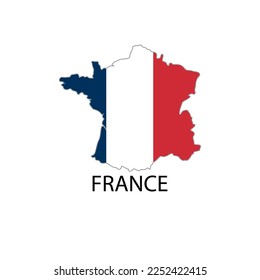 France country flag and map. vectors
