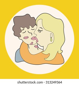 france couple theme elements vector,eps