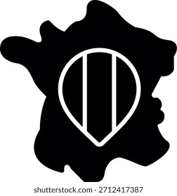 Francia Diseño creativo del icono del Vector