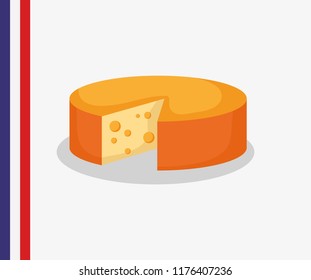 france culture card with cheese