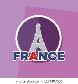 france culture card with eiffel tower
