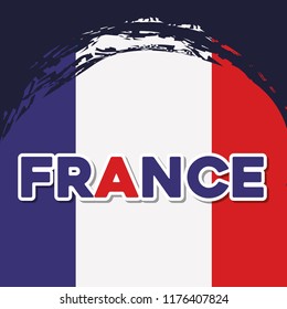 france culture card with flag