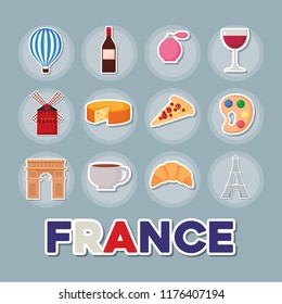 france culture card with set icons