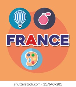 france culture card with set icons