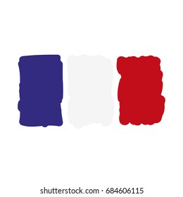 France decorative Flag. Flat vector illustration EPS 10