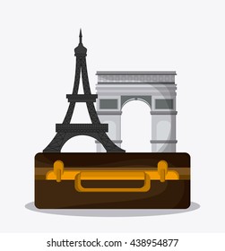 France design. Eiffel tower landmark. vector graphic