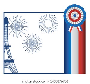 France eiffel tower design vector illustration