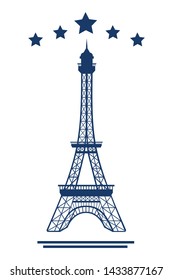 France eiffel tower design vector illustration