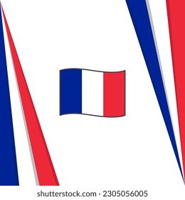 Frankreich Vorlage für abstraktes Hintergrunddesign der Flagge. France Independence Day Banner Social Media Post. Unabhängigkeitstag in Frankreich