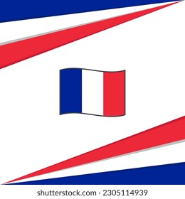 France Flag Abstract Background Design Template. France Independence Day Banner Social Media Post. France Banner
