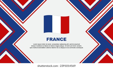 France Flag Abstract Background Design Template. France Independence Day Banner Wallpaper Vector Illustration. France Vector