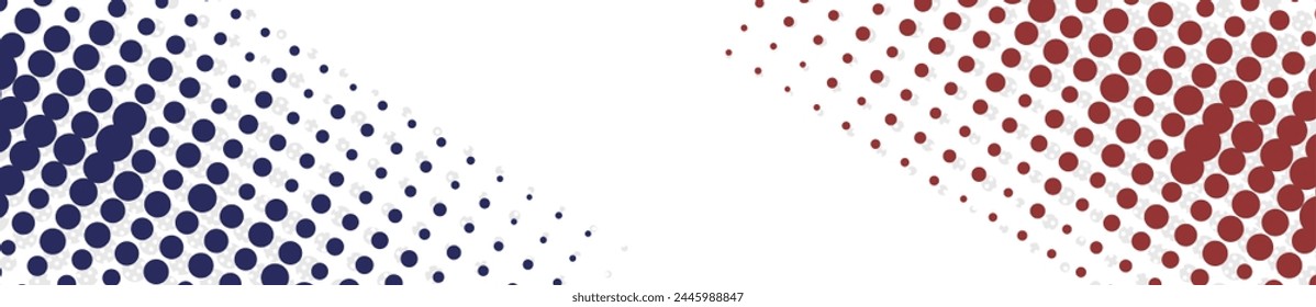 France flag, abstract background, red and blue circles on a white background