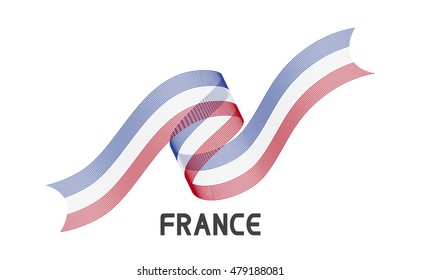 France Flag Abstract France Ribbons Isolated Stock Vector (Royalty Free ...
