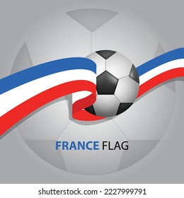 France Flag with ball Vector