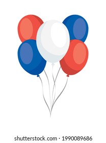 france flag in balloons helium