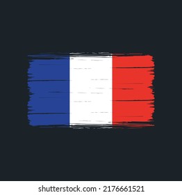 France Flag Brush. National Flag