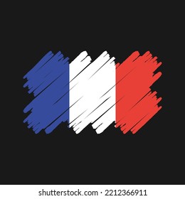 France Flag Brush. National Flag