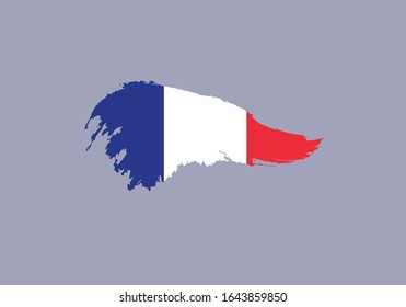 France flag brush national symbol emblem