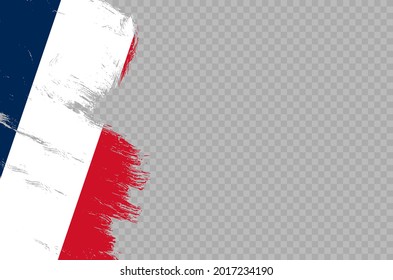 France flag with brush paint textured isolated  on png or transparent  background,Symbol of France, template for banner,card,advertising ,promote,web design,vector, top gold winner sport country   