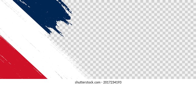 Bandera de Francia con pinturas de brocha texturadas aisladas en png o fondo transparente,Símbolo de Francia, plantilla para banner,tarjeta,publicidad ,promoción,diseño web,vector, principal país deportivo ganador de oro   