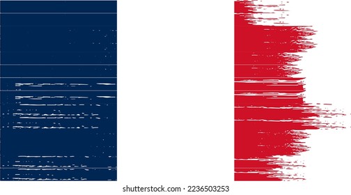 France  flag with brush paint textured isolated  on png or transparent background,Symbol France,template for banner,advertising ,promote, design,vector,top  win sport country, vector  illustration
